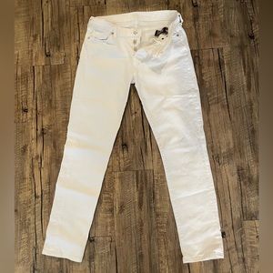 7 for All Mankind Josephina Skinny Boyfriend white jean